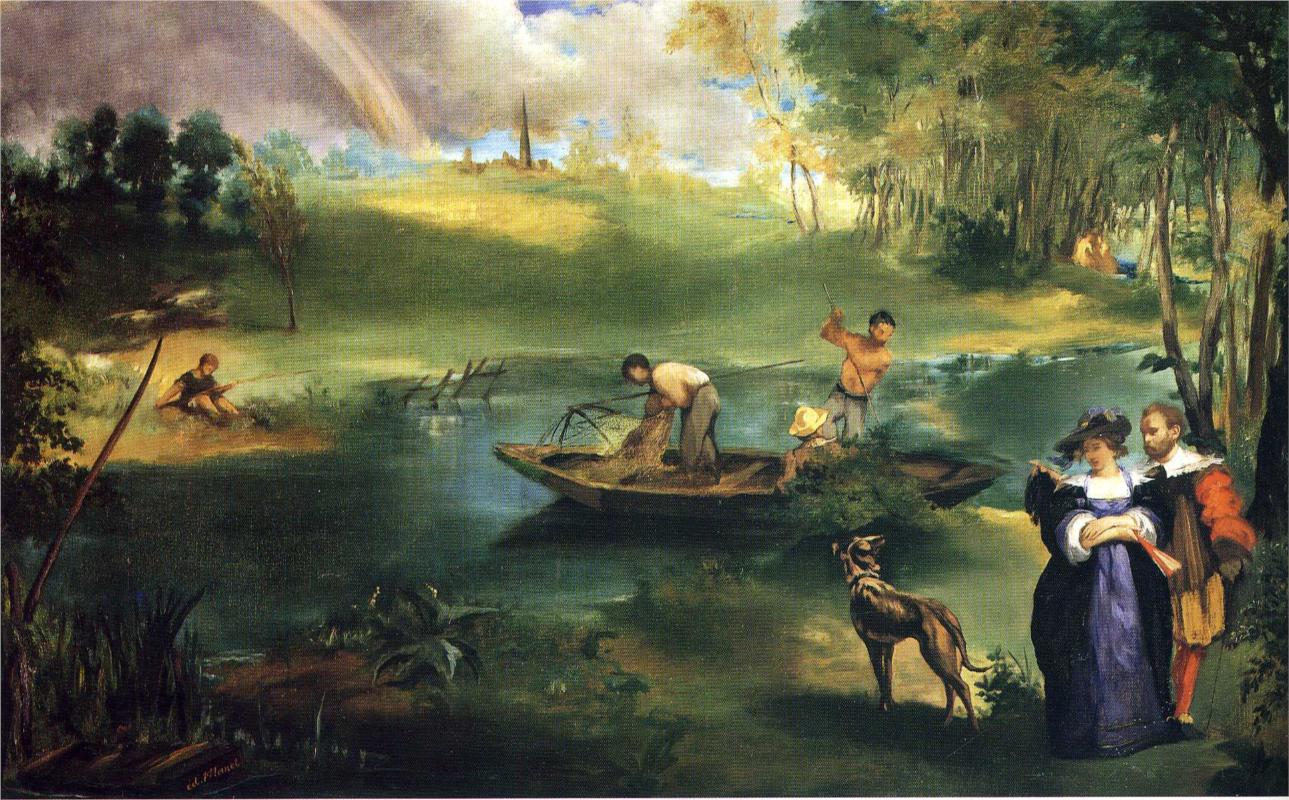 Fishing, 1863 - Edouard Manet Painting
